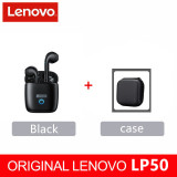OriginLenovo LP50 TWS Bluetooth Earphone 9D Stereo Waterproof Silicone Wireless Headphones for iPhone 13 Xiaomi Earbuds with Mic