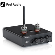Fosi Audio 100W Bluetooth Vacuum Tube Amplifier Stereo Power Amp TPA3221 Portable Headphone Amplifier For Home Theater Speakers