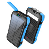 335000mAh Solar Power Bank Waterproof LED Flashlight Poverbank With 10W Wireless Charger External Battery Poverbank For iphone