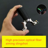 Precise TC21 Titanium Alloy Slingshot Catapult Outdoor Hunting Shooting Sling shot with Powerful Flat Rubber Band Adult toys