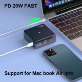 20000mAH Larger Capacity 22.5W Super Fast Charger Power Bank PD20W LED Digital Display Powerbank 15W Wirelss Charger Poverbank