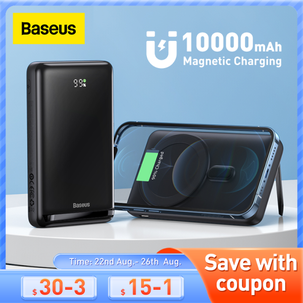 Baseus 20W Magnetic Wireless Charger Power Bank 10000mAh Wireless Charging External Battery For iPhone 13 12 Pro Max