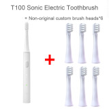 NEW XIAOMI MIJIA Sonic Electric Toothbrush T100 30 Days Battery Life IPX7 Waterproof Ultrasonic Whitening Teeth Clean Vibrator