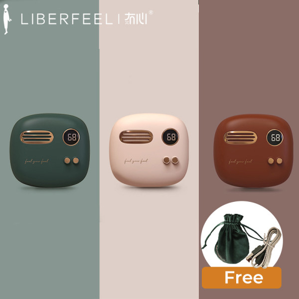 Liberfeel Maoxin 2 in 1 Retro Hand Warmer Power Bank Digital Display Powerbank Chargeable USB Heater 2 Side Warm For Travel Home