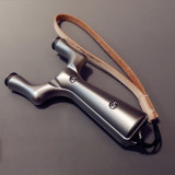 Professional Titanium Alloy Catapult Flat Rubber Band Slingshot For Shooting Outdoor Hunting Slingshot Sling Bow