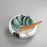 Large tea wash celadon hand-painted Ceramic Tea Wash home office tea washing tea cup utensils ornament accessories West cup bowl