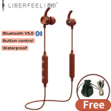 Liberfeel Wireless Earphone Magnetic Hanging Neck Headphone Bluetooth Earbuds  In-ear Earplugs Wired Headphone For Sport Running