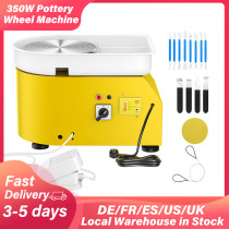 350W Electric Potters Wheel Machine Foot Pedal Pottery Wheel Ceramic Work Clay Art Craft Tool Kit for Home School Teaching