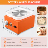 Mini Electric Pottery Wheel ceramic work potter's wheel forming machine with 6.5cm 10cm turntable for Kids Student Teaching