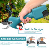 Professional Cordless Electric Pruning Shears with 2pcs Lithium Battery 110-220V Tree Branch Pruner Scissors for Garden tool