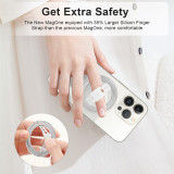 EWA Magnetic Phone Grip and Stand with Silicone Finger Strap for Magsafe Ring Holder Only for iPhone 13 12 Pro/Pro Max/Mini