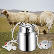 110V-240V Portable Electric Milking Machine 14L Professional Pulsation Vacuum Pump Milker for Goats Sheep Farm Food Grade EU US