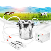 5L /14L Portable Electric Goat Cow Milking Machine Auto Stop Function Pulsation Vacuum Pump Milker For Farm Cow Sheep Goat EU US