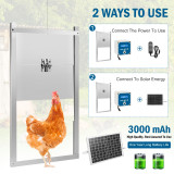 Automatic Chicken Coop Door Light Sensor Timer Open and Closed LCD Screen Power&Solar Energy Powered Supply Chicken Coop Door