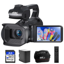 KOMERY 4K 60FPS Digital Camcorder 64MP Video Camera Youtube Live Stream Webcam 4.0  Touch Screen Vlog Recorder 18X Zoom Camera