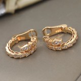 925 silver gold-plated European and American high-grade diamond snake bone earrings luxury women fashion brand jewelry gifts
