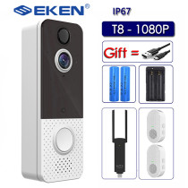 EKEN T8 IP67 WIFI Weatherproof Smart Video Doorbell Camera 1080P Visual Intercom Night Vision IP Door Bell PIR Wireless Cameras