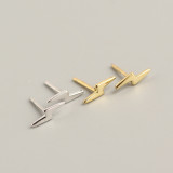 925 Sterling Silver Simple Mini Lightning Stud Earrings Women Fashion Trend Party Banquet Jewelry Accessories Friendship Gift