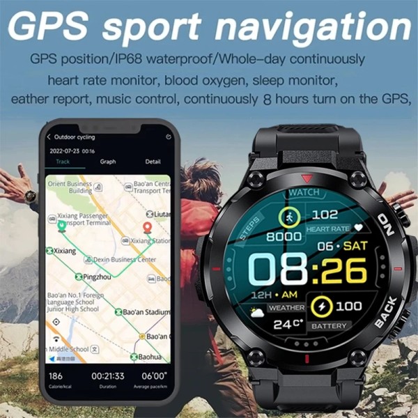 2023 New GPS Smart Watch Sports Fitness Bracelet Call Reminder Heart Rate IP68 Waterproof Smartwatch For Men Android IOS Watches
