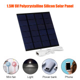 1.5W 6V USB Solar Panel Polysilicon Portable Outdoor Travel DIY Solar Charger