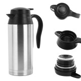 750ML 12V/24V Electric Heating Cup Kettle Stainless Steel Water Heater Bottle for Coffee Tea Heated Pot Travel Car Truck Kettle