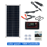 1000W Solar Panel 12V Solar Cell 10A-100A Controller Solar Plate for Phone RV Car MP3 PAD Camping Charger Outdoor Battery Supply