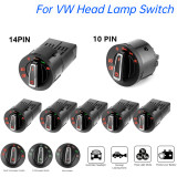 For VW Auto Headlight Head Lamp Switch Light Sensor Module  14Pin/10Pin For Golf Jetta MK5 6 Tiguan Touran Passat Polo Bora