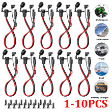 10-1PCS 12AWG Quick Release SAE Cable Automotive Panel Connector Cables Battery Charger Extension Adapter Wire with Mount Screw