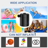 5000mAh Mini Air Pump For Air Mattress Mat Swimming Ring Camping Outdoor Portable Electric Air Compressor Inflator with 3 Nozzle