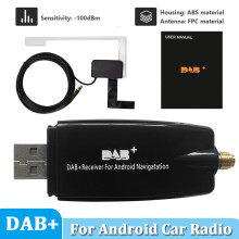 DAB+ Antenna With USB Adapter For Android Car Radio Stereo Player DAB Digital Audio Broadcasting Receiver Auto Tuner Box Adapter