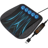 Summer Car Cool Ice Silk Seat Cushion Auto Seat Cooling Cushion With USB Fans Breathable Air Flow Cooling Pad  for All Car Seats