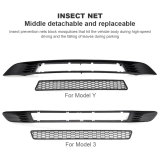 For Tesla Model 3 Model Y 2021 2022 Car Lower Bumper Anti Insect Net Dustproof Vent Grille Cover Net Grill Trim Car Accessories