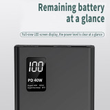 PD40W Super Fast Charging Power Bank Portable 30000mAh Digital Display External Battery Charger For IPhone Xiaomi Huawei New