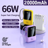 20000mAh Mini Power Bank 66W Super Fast Charging External Battery Charger for iPhone Samsung Huawei PD 20W Fast Charge Powerbank