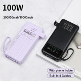 100W Power Bank 30000mAh Super Fast Charging for Huawei Samsung Portable EXternal Battery Charger for iPhone Xiaomi Powerbank