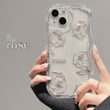 3D Flower Fruit Case For IPhone 11 XR 7 8 6 6S Plus 11 12 13 14 Pro Max X XS MAX SE 2020 Cream Wavy Edge Soft TPU Cover 2023 New