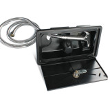 RV External Exterior Shower Box Kit with Lock Camper Hot ＆ Cold Adjustable Faucet Set Single Knob Motorhome Caravan Accessories