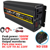 3000/4000/6000/8000W Car Inverter Pure Sine Wave Smart Power Inverter Dual USB LED Display DC 12V 24V To AC 110V 220V Converter