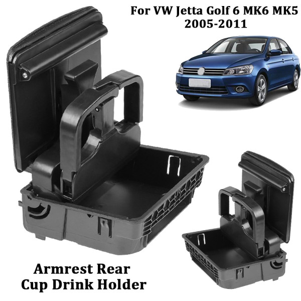 Car Central Console Armrest Rear Cup Drink Holder For VW Jetta Golf 6 MK6 MK5 2005-2011 Car Bottle Cup Holder Auto Accessories