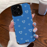 New Cute Love Heart Couples Phone Protection Case For iPhone 11 12 13 14 Pro Max X XR XS Max 7 8 P Anti Drop Soft TPU Back Cover