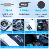 Bluetooth 5.3 Car Adapter Magnetic Wireless Audio Receiver Transmitter MP3 Player LED Digital Display 3.5mm AUX Handfree Call