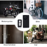 2/1 Set Wireless Bicycle Vibration Alarm Electric Scooter Motorcycle Alarm Remote Control Security Protection Anti Theft Alarms