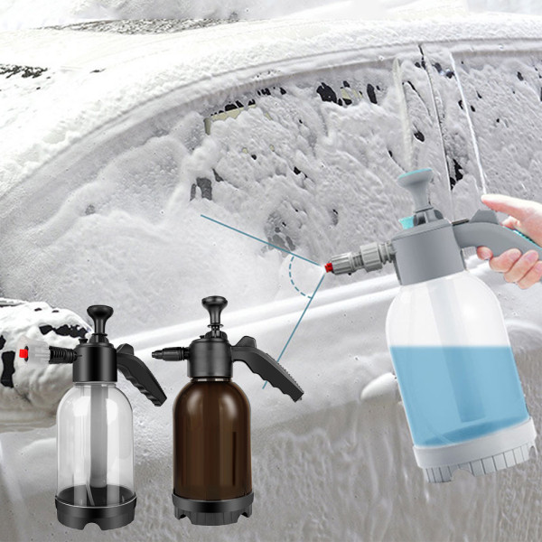 2L Car Wash Hand Pump Foam Sprayer Auto Foam Watering Can Garden Plant Mister Spray Water Bottle with Nozzle Car Cleaning Tools