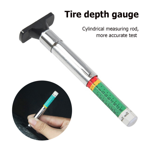 Car Wheel Tyre Measuring Ruler Automotive Tire Tread Pattern Depth Thickness Detection Inspection Meter Accessories