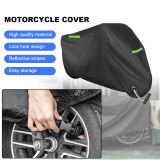 Motorcycle Cover Waterproof Dustproof UV Protective 210T Fabric Rain Covers for up to 96.5 Inch Motorbike All Season Universal