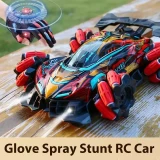 Drift RC Car With Led Lights Music 2.4G Glove Gesture Radio Remote Control Car Spray Stunt Car 4WD Electric Children Toys