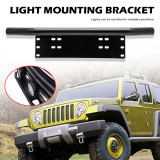 Universal Car Licence Plate Holder SUV Jeep Fog Lamp Mounting Frame Bracket Truck Auto Exterior Front Bumper Rack Accessories