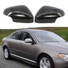 1 Pair Car Rearview Mirror Cover Case ABS Side Mirrors Shell Frame Decoration Auto Accessories for Volvo C30 T5 C70 T5 2010-2013