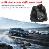 PU+ABS Car 5 Speed Gear shift Knob Anti-dust Cover Black waterproof Auto Gear Shift Lever Stick Boot Cover for Peugeot 206 207