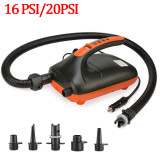 12V Inflatable Electric Air Pump 16/20 PSI SUP Paddleboard Outdoor Paddle Board Airbed High Speed Dual Stage Inflatable Pump